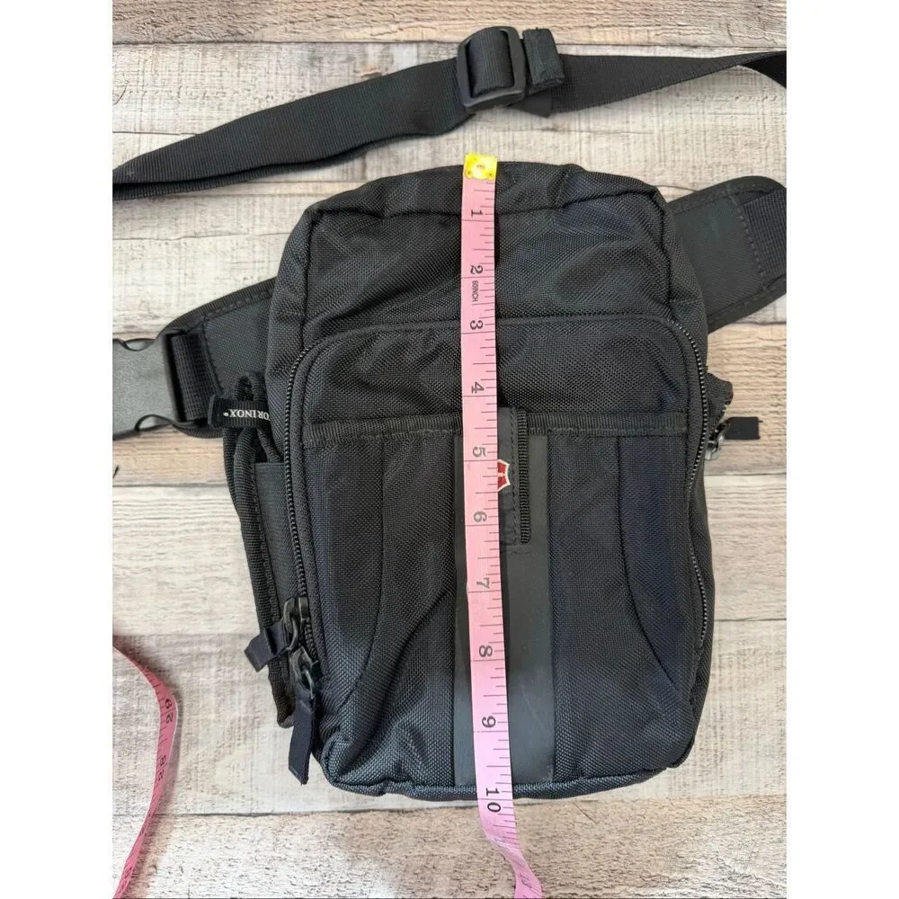Victorinox Swiss Army Nylon Shoulder Bag Black Utility Outdoor Camping Fishing